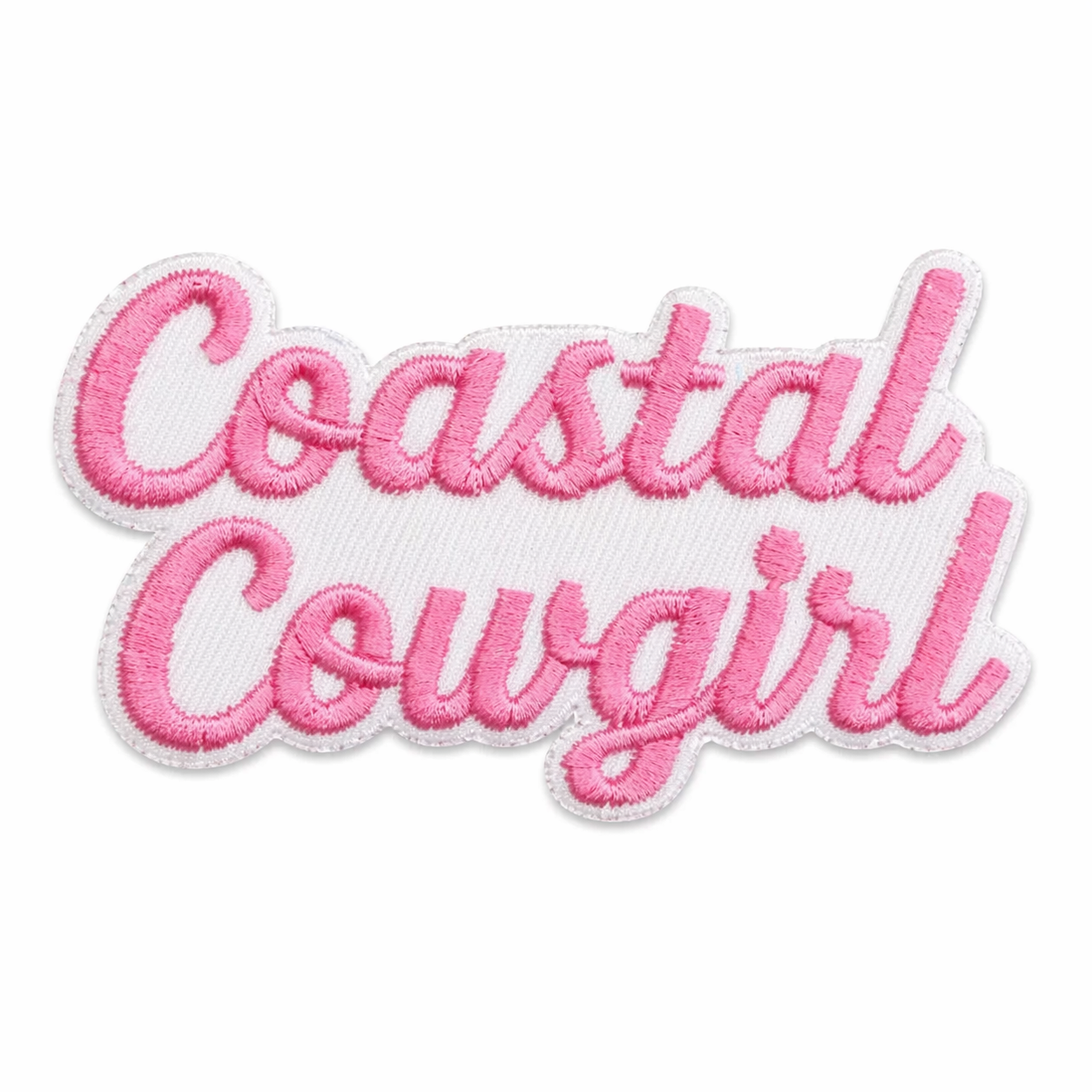 Coastal cowgirl roosa – silitettävä kangasmerkki