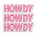 Howdy roosa – silitettävä kangasmerkki