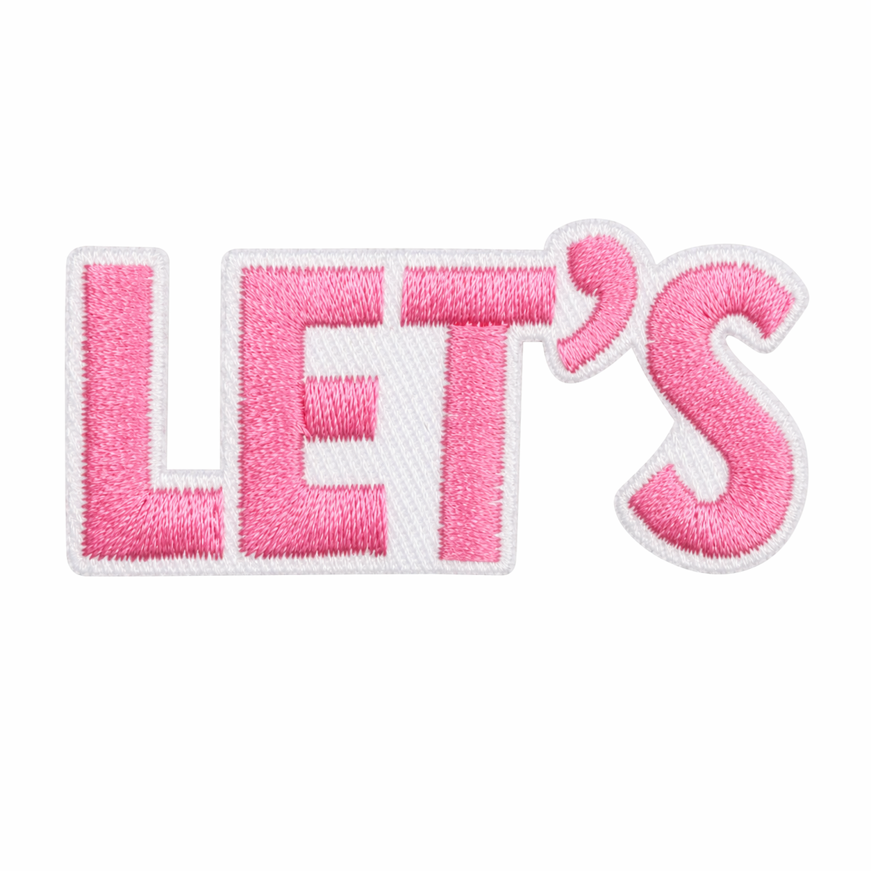 Let's roosa – silitettävä kangasmerkki