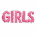 Girls roosa – silitettävä kangasmerkki
