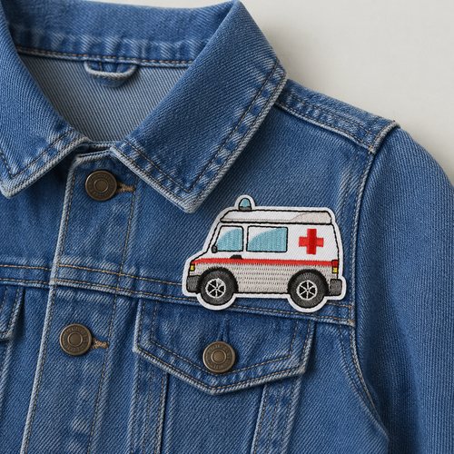 Ambulanssi – silitettävä kangasmerkki