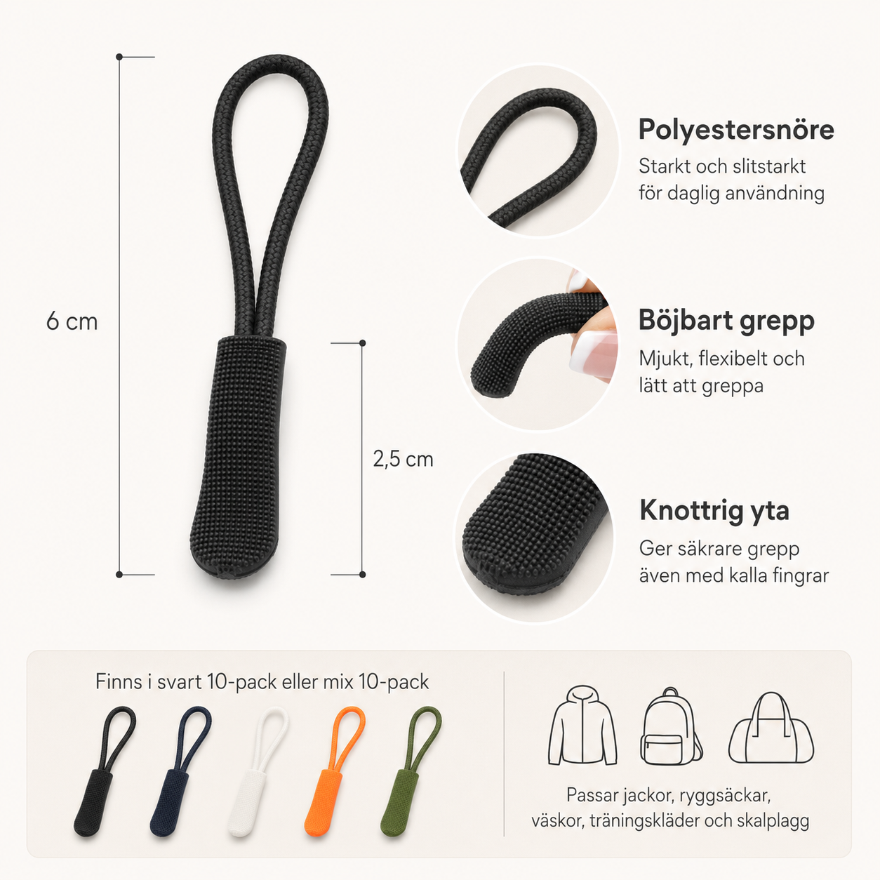 Vetoketjun vetimet 10 kpl – parempi ote