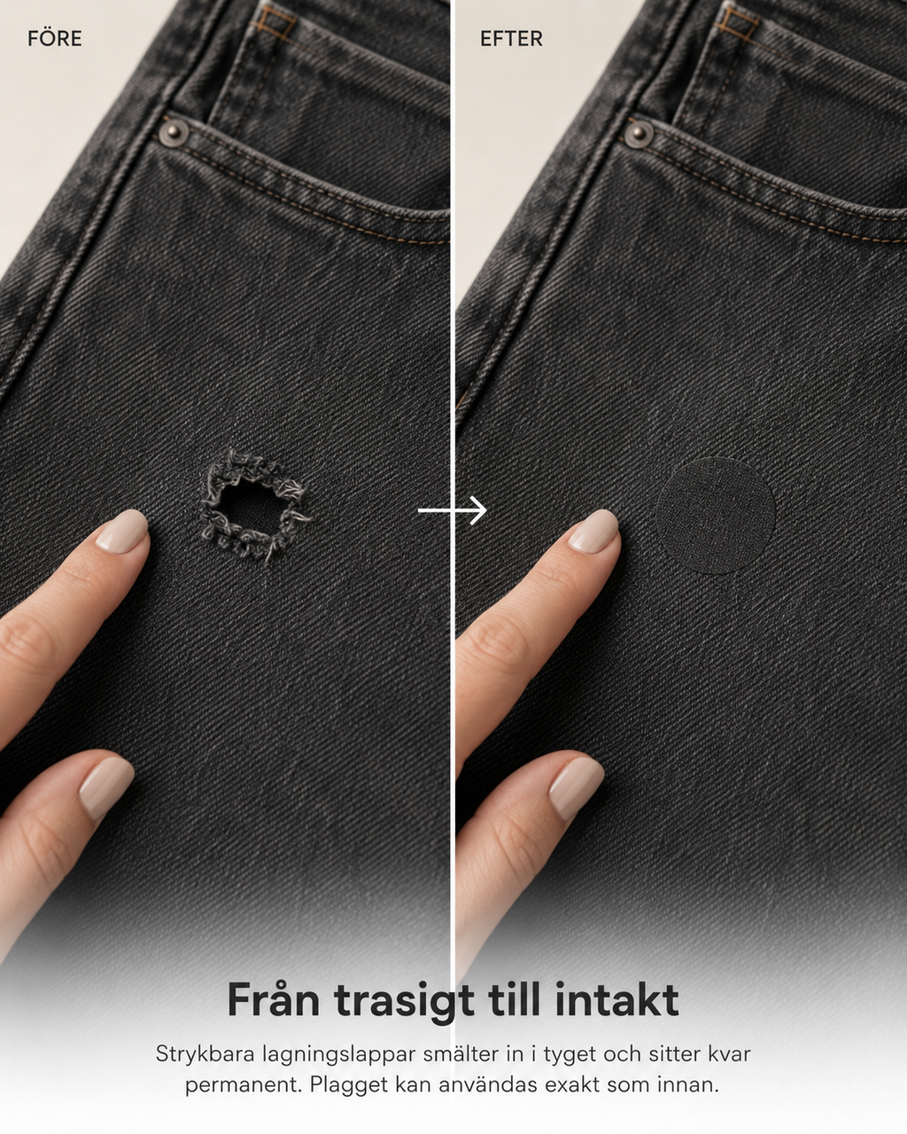 Silitettävät korjauslaput