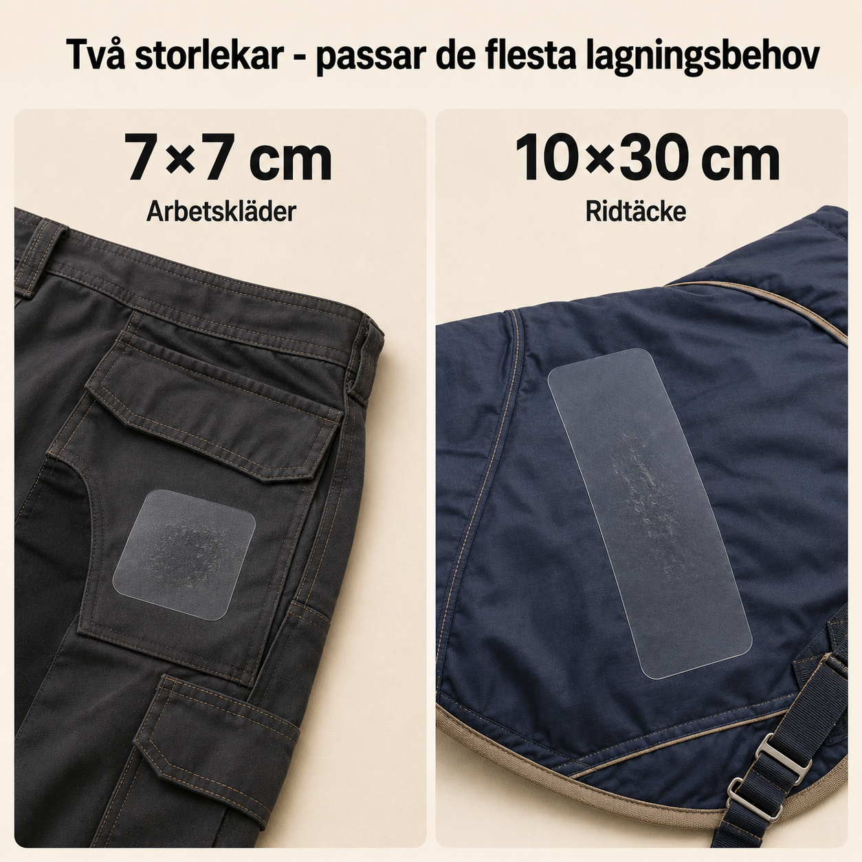 Kulutusta kestävät korjauslaput