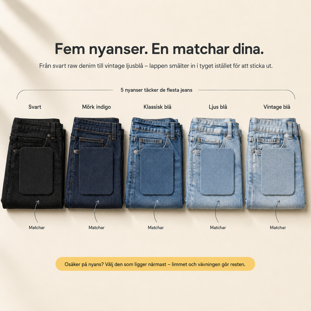 Silitettävät korjauslaput farkuille